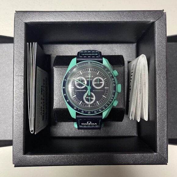 Authentic OMEGA X SWATCH MoonSwatch Mission on Earth Polar Lights SO33L103 - Picture 9 of 12